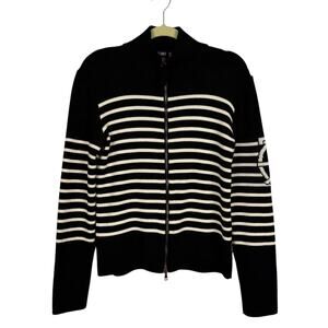 Jean Paul Gaultier JPG Jean's 46 Vintage Y2K Striped Zip Up Wool Knit Sweater 12